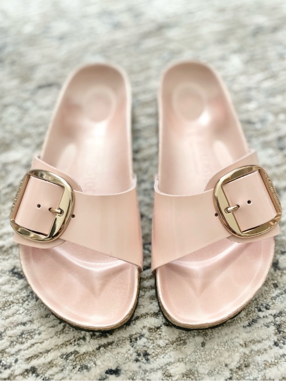 Birkenstock Madrid Big Buckle High Shine Light Rose Size 7 (38) Slide Sandals - Picture 10 of 11